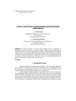 A real case study on transportation scenario comparison