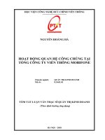 Hoạt động quan hệ công chúng tại công ty viễn thông mobifone tt 