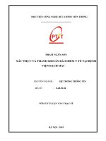 Xác thực và thanh khoản bảo hiểm y tế tại bệnh viện bạch mai tt 