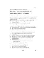 International Financial Reporting Standard 1: First-time adoption of international financial reporting standards