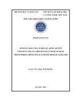 Đánh giá khả năng ăn bọ gậy Aedes Aegypti (Linnaeus, 1762) của một số loài cá được sử dụng trong phòng chống sốt xuất huyết Dengue tại Hà Nội