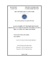 luận văn thạc sĩ nghiên cứu tích hợp một số gen kháng bạc lá và kháng đạo ôn vào giống lúa BC15 phục cụ công tác chọn tạo giống 