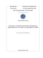 luận văn thạc sĩ ứng dụng các phương pháp phân tích hiện đại trong khảo sát cấu trúc vật liệu khung cơ kim 