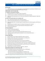 Tiêu chuẩn nghề Du lịch Việt Nam - Đơn vị năng lực FBS2.1: Điều hành quầy bar