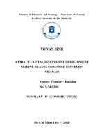 Thu hút nguồn vốn đầu tư phát triển kinh tế biển đảo phía Nam Việt Nam ttta
