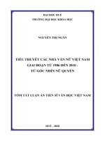 Tiểu thuyết các nhà văn nữ việt nam giai đoạn từ 1986 đến 2010   từ góc nhìn nữ quyền tt 