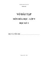 VỞ bài tập hóa học 9 cả năm (2018 2019) GV bùi XUÂN ĐÔNG TRƯỜNG THPT tân lâm 