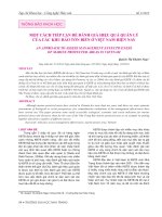 Một cách tiếp cận để đánh giá hiệu quả quản lý của các khu bảo tồn biển ở Việt Nam hiện nay