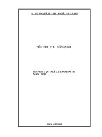 Tiêu chuẩn kỹ năng nghề: Quản lý cây xanh đô thị