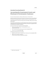 International Accounting Standard 20: Accounting for government grants and disclosure of government assistance