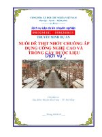 Thuyết minh dự án đầu tư Nuôi dê thịt nhốt chuồng áp dụng CNC và trồng cây dược liệu tại Đà Nẵng | lapduandautu.vn  0903034381
