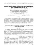 Nghiên cứu ảnh hưởng của nhóm yếu tố cơ chế chính sách đến quản lý sử dụng đất đô thị tại Thành phố Vinh, tỉnh Nghệ An