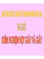 Bài thuyết trình Hội thảo tiêu chuẩn kỹ năng nghề quốc gia nghề Kiểm nghiệm bột giấy và giấy