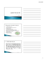 Bài giảng Quản trị dự án (Tuần 1-4)