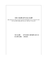 Tiêu chuẩn kỹ năng nghề: Kỹ thuật chế biến món ăn