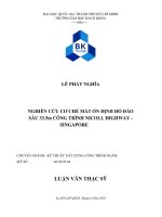 Nghiên cứu cơ chế mất ổn định hố đào sâu 33.5m công trình Nicoll Highway Singapore