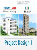 Bài giảng Thiết kế dự án 1: Buổi 1, 2 - ThS. Nguyễn Thùy Dung