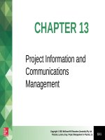 Lecture Project management in practice - Chapter 13: Project information and communications management