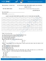 Đáp án môn Vật lý THPTQG năm 2019