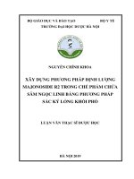 XÂY DỰNG PHƯƠNG PHÁP ĐỊNH LƯỢNG MAJONOSIDE R2 TRONG CHẾ PHẨM CHỨA SÂM NGỌC LINH BẰNG PHƯƠNG PHÁP SẮC KÝ LỎNG KHỐI PHỔ