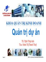 Bài giảng Quản trị dự án: Chương 1 - TS. Trịnh Thùy Anh, ThS. Đoàn Thị Thanh Thúy