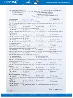 Đáp án môn Địa lí THPTQG năm 2019