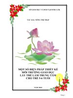 SKKN MỘT SỐ BIỆN PHÁP THIẾT KẾ  MÔI TRƯỜNG GIÁO DỤC  LẤY TRẺ LÀM TRUNG TÂM  CHO TRẺ 56 TUỔI