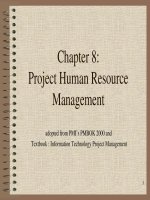 Lecture Information technology project management - Chapter 8: Project human resource management