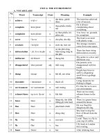 ĐỀ CƯƠNG CHI TIẾT TIẾNG ANH 9 HK2 2020 THEO TỪNG UNIT 6,7,8,9,10 TEST