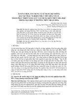 Tuyển chọn, xây dựng và sử dụng hệ thống bài tập trắc nghiệm thực tiễn hóa vô cơ nhằm phát triển năng lực vận dụng kiến thức hóa học trong dạy học ở trường THPT Thuận Hóa