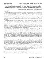 Nghiên cứu độc tính cấp và độc tính bán trường diễn đường uống của viên nang CTH hỗ trợ điều trị viêm gan