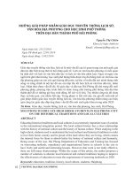 Những giải pháp nhằm giáo dục truyền thống lịch sử, văn hóa địa phương cho học sinh phổ thông trên địa bàn thành phố Hải Phòng