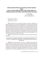 Tiếp cận định hướng CDIO trong xây dựng chương trình đào tạo trọng điểm tại khoa công nghệ thông tin trường Đại học Hải Phòng theo định hướng ứng dụng