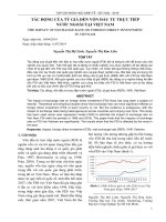 Tác động của tỷ giá đến vốn đầu tư trực tiếp nước ngoài tại Việt Nam