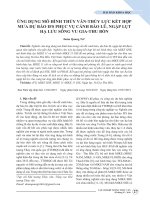 Ứng dụng mô hình thủy văn - thủy lực kết hợp mưa dự báo IFS  phục vụ cảnh báo lũ, ngập lụt hạ lưu sông Vu Gia - Thu Bồn
