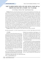 Thử nghiệm đồng hóa số liệu bằng WRF 4D-Var trong dự báo mưa ở khu vực Nam Bộ