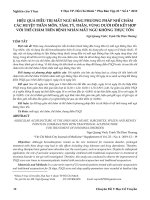 Hiệu quả điều trị mất ngủ bằng phương pháp nhĩ châm các huyệt thần môn, tâm, tỳ, thận, vùng dưới đồi kết hợp với thể châm trên bệnh nhân mất ngủ không thực tổn