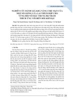 Nghiên cứu đánh giá khả năng chịu hạn của một số giống lúa lai thích hợp cho vùng đồi núi Bắc Trung Bộ nhằm thích ứng với biến đổi khí hậu