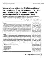 Nghiên cứu ảnh hưởng của việc bổ sung không khí trên đường thải tới các tính năng kinh tế, kỹ thuật, phát thải và hiệu quả chuyển đổi của bộ xúc tác ba thành phần trang bị trên động cơ xe