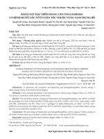 Khảo sát đặc điểm mang gen Thalassemia và bệnh huyết sắc tố ở 5 dân tộc thuộc vùng Nam Trung Bộ