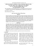 Mối quan hệ của phong cách lãnh đạo chuyển đổi, tổ chức học tập và hiệu quả tài chính của các doanh nghiệp nhỏ và vừa tại thành phố Cần Thơ