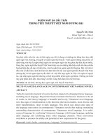 Ngôn ngữ đa sắc thái trong tiểu thuyết Việt Nam đương đại