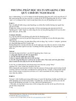 PHƯƠNG PHÁP học IELTS SPEAKING CHO QUÝ 1 2020 