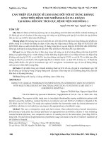 Can thiệp của dược sĩ lâm sàng đối với sử dụng kháng sinh trên bệnh nhi nhiễm khuẩn đa kháng tại khoa Hồi sức tích cực, bệnh viện Nhi Đồng 1