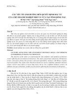 Các yếu tố ảnh hưởng đến quyết định đầu tư của chủ doanh nghiệp nhỏ và vừa tại tỉnh đồng naiđỗ thị ý nhi, ngô quang huân, trần ngọc lâm, tạp chí khoa học đại học thủ dầu một, số 2(37) 2018, tr 76 85 
