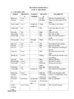 ĐỀ CƯƠNG CHI TIẾT TIẾNG ANH 6 HK2 2020 THEO TỪNG UNIT TEST