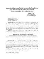 Nâng cao chất lượng giảng dạy các môn Lý luận chính trị góp phần giáo dục đạo đức cho sinh viên ở trường Đại học Hải Phòng hiện nay