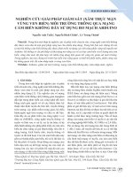 Nghiên cứu giải pháp giám sát (xâm thực mặn vùng ven biển) môi trường thông qua mạng cảm biến không dây sử dụng bo mạch Arduino