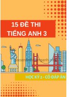 15 de thi hoc ky 2 mon tieng anh lop 3 co dap an