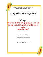 Skkn một số kinh nghiệm giúp trẻ nhà trẻ 24 36 tháng tuổi nhận biết phân biệt màu sắc 